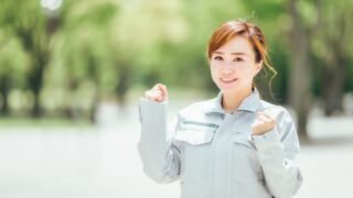 作業着女性